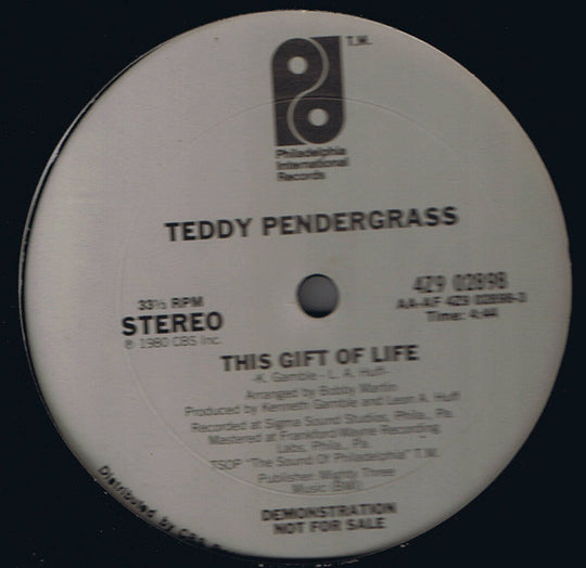 Teddy Pendergrass "This Gift Of Life" (12" Single)-Vinyl Records-UnDigable Digs