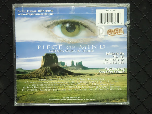 Tela "Piece Of Mind" (Screwed And Chopped) (CD)-CDs-UnDigable Digs