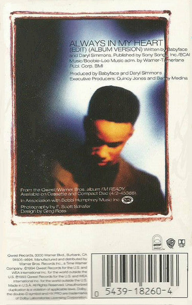 Tevin Campbell "Always In My Heart" (Single)-Cassette Tapes-UnDigable Digs