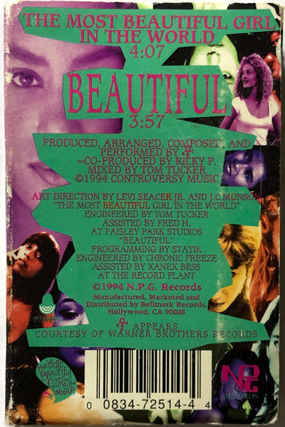 The Artist (Formerly Known As Prince) "The Most Beautiful Girl In The World" (Single)-Cassette Tapes-UnDigable Digs