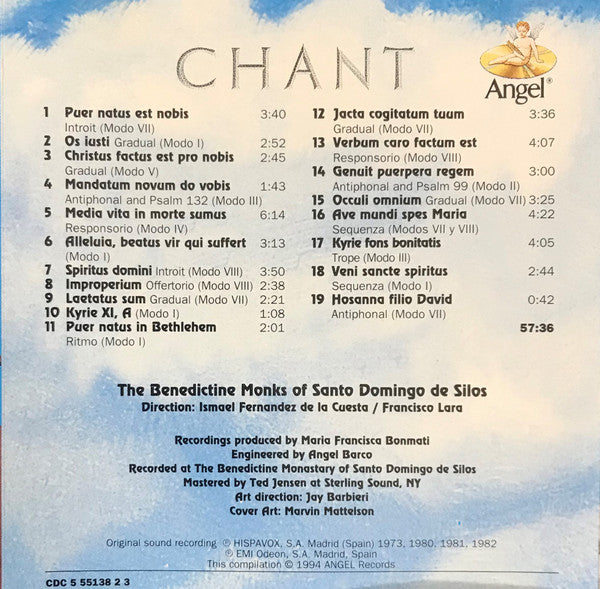 The Benedictine Monks Of Santo Domingo De Silos "Chant" (CD)-CDs-UnDigable Digs