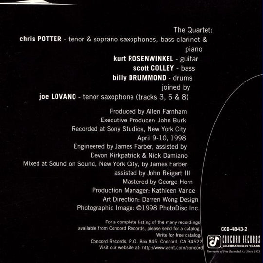 The Chris Potter Quartet "Vertigo" (CD)-CDs-UnDigable Digs