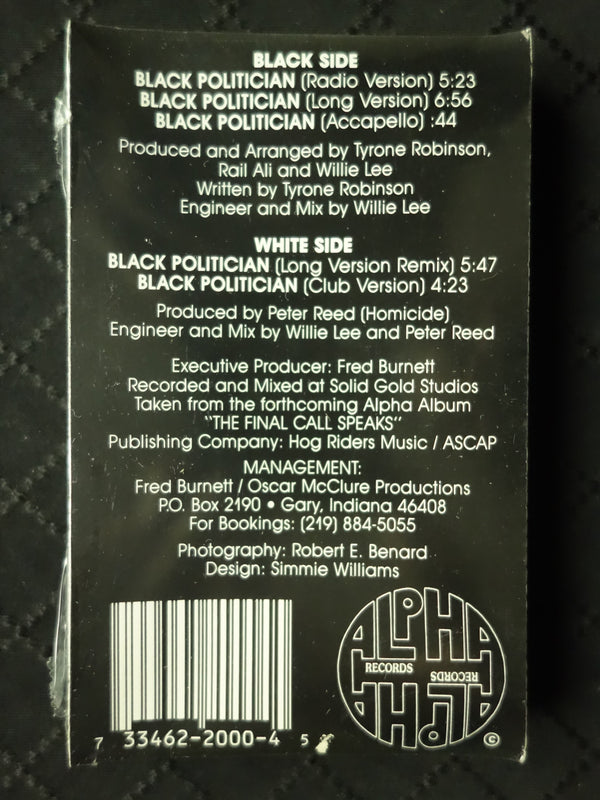 The Final Call "Black Politicians" (Maxi-Single)-Cassette Tapes-UnDigable Digs