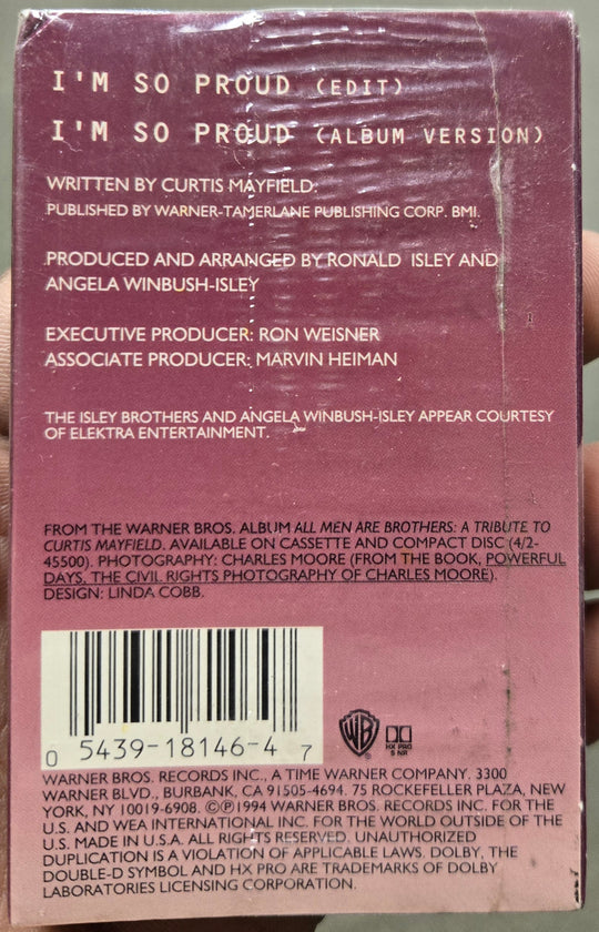 The Isley Brothers f; Ronald Isley "I'm So Proud" (Single)-Cassette Tapes-UnDigable Digs