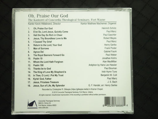 The Kantorei of Concordia Theological Seminary "Oh, Praise Our God" (CD)-CDs-UnDigable Digs