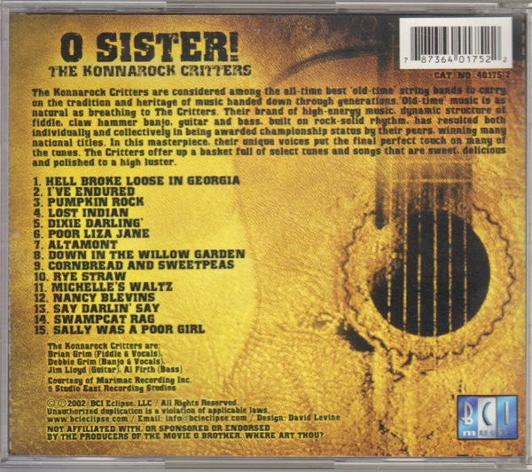 The Konnarock Critters "Bluegrass" (CD)-CDs-UnDigable Digs