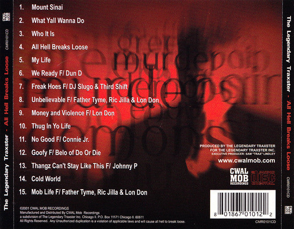 The Legendary Traxster "All Hell Breaks Loose" (CD)-CDs-UnDigable Digs