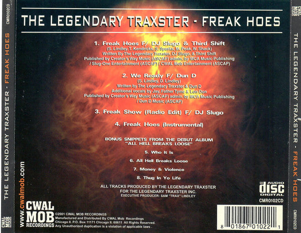The Legendary Traxster "Freak Hoes" (CD Single)-CDs-UnDigable Digs
