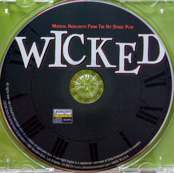 The Musical Stage Company "Wicked: Musical Highlights From The Hit Stage Play" (CD)-CDs-UnDigable Digs