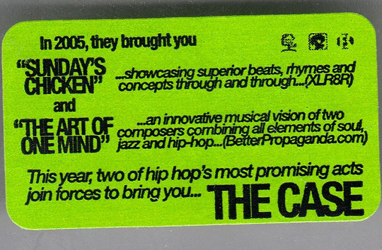 The Pacifics & Illmind "The Case" (CD)-CDs-UnDigable Digs