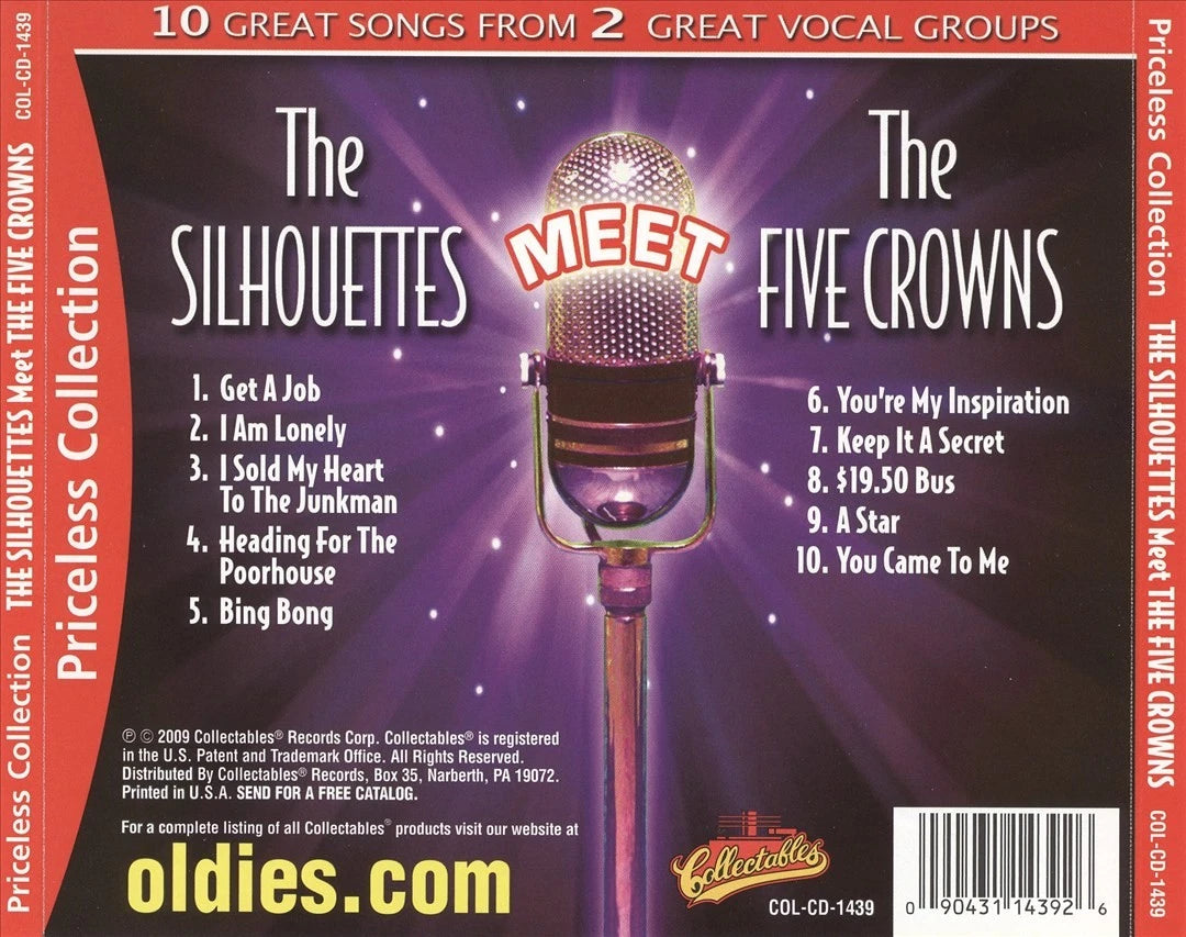 The Silhouettes "The Silhouettes Meet The Five Crowns" (CD)-CDs-UnDigable Digs