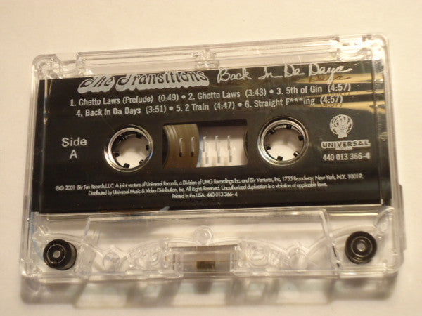 The Transitions "Back In Da Days"-Cassette Tapes-UnDigable Digs