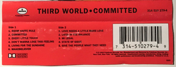 Third World "Committed"-Cassette Tapes-UnDigable Digs