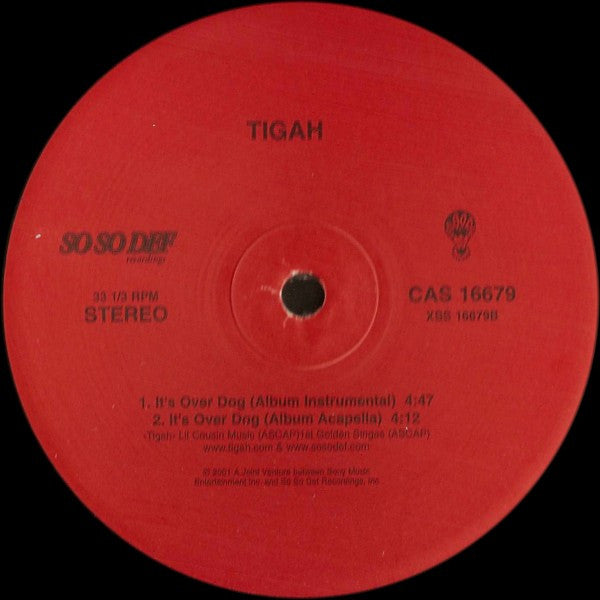 Tigah "It's Over Dog" (12" Single)-Vinyl Records-UnDigable Digs
