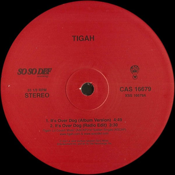 Tigah "It's Over Dog" (12" Single)-Vinyl Records-UnDigable Digs