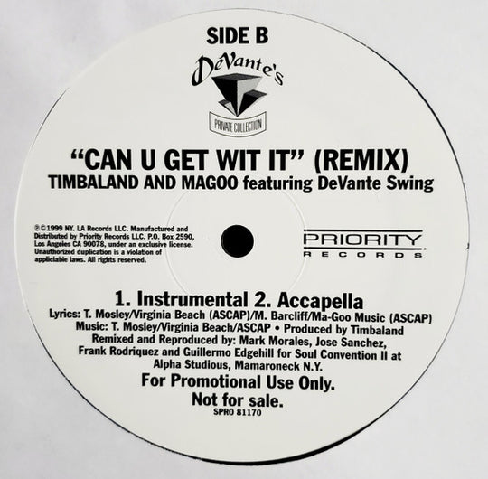 Timbaland & Magoo featuring DeVante Swing "Can U Get Wit It (Remix)" (12" Single)-Vinyl Records-UnDigable Digs