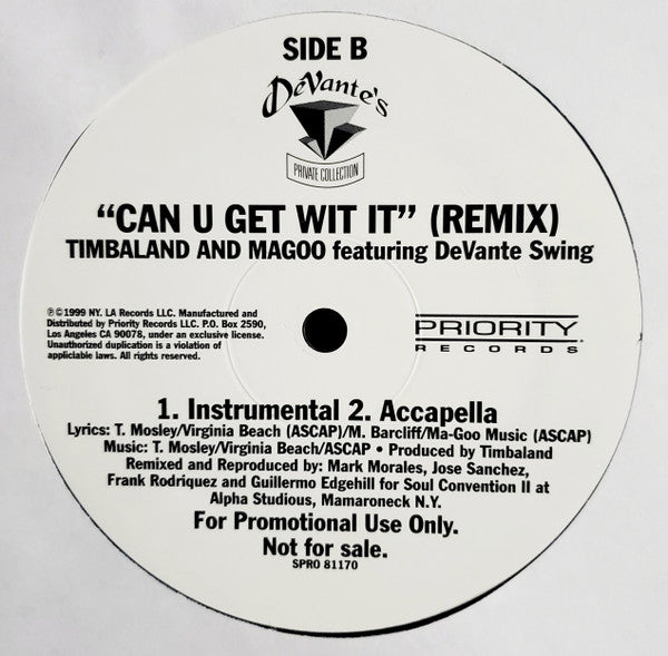 Timbaland & Magoo featuring DeVante Swing "Can U Get Wit It (Remix)" (12" Single)-Vinyl Records-UnDigable Digs