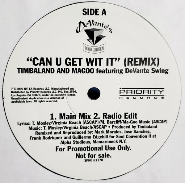 Timbaland & Magoo featuring DeVante Swing "Can U Get Wit It (Remix)" (12" Single)-Vinyl Records-UnDigable Digs