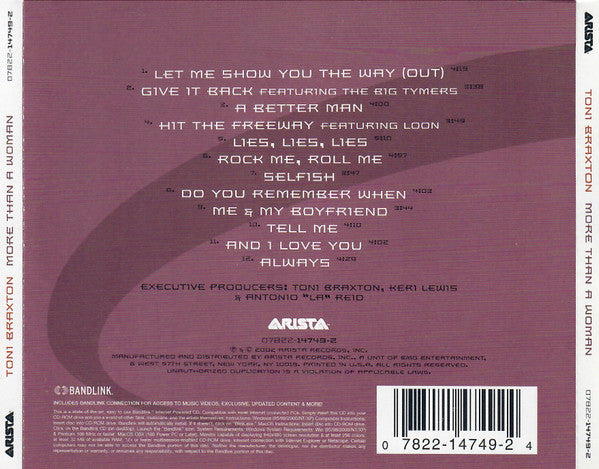 Toni Braxton "More Than A Woman" (CD)-CDs-UnDigable Digs