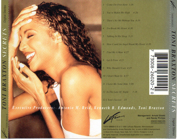 Toni Braxton "Secrets" (CD)-CDs-UnDigable Digs