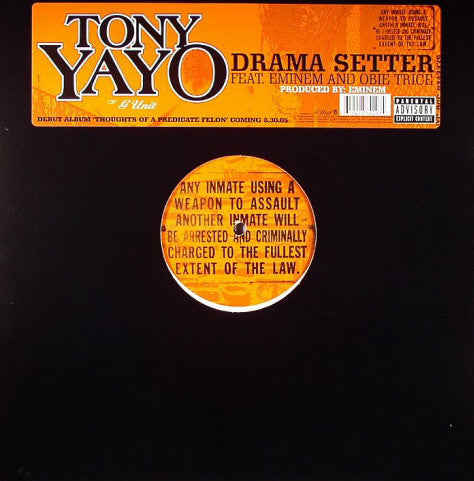 Tony Yayo Feat. Eminem And Obie Trice "Drama Setter" (12" Single)-Vinyl Records-UnDigable Digs