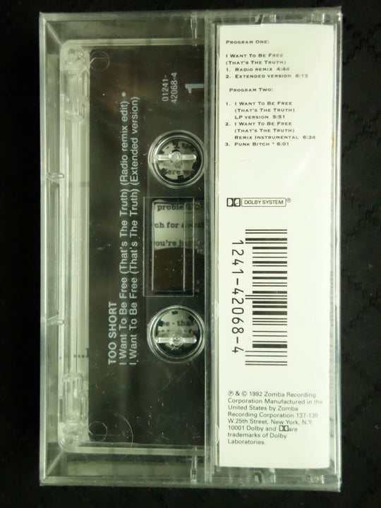 Too $hort "I Want To Be Free (That's The Truth)" (Maxi-Single)-Cassette Tapes-UnDigable Digs