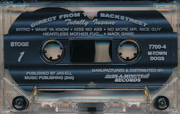 Totally Insane "Direct From The Backstreet"-Cassette Tapes-UnDigable Digs