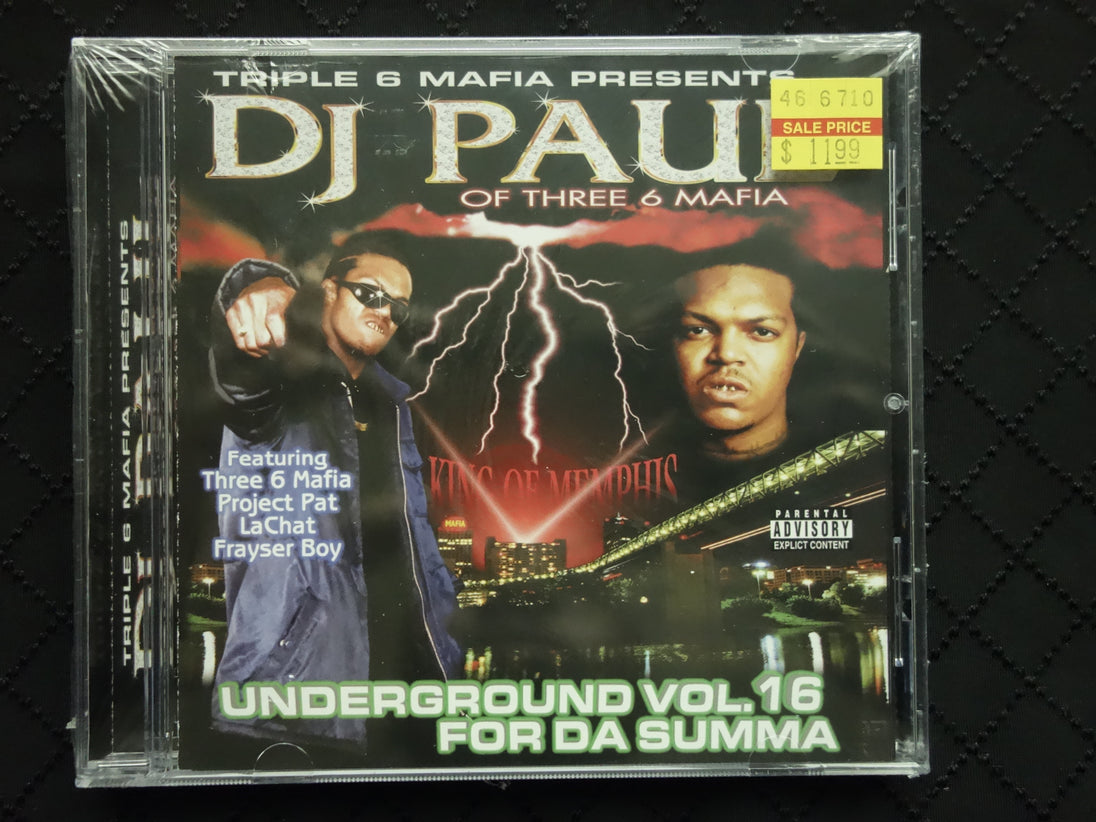 Triple 6 Mafia Presents: DJ Paul "Underground Vol. 16 (For Da Summa)" (CD) (RE)-CDs-UnDigable Digs