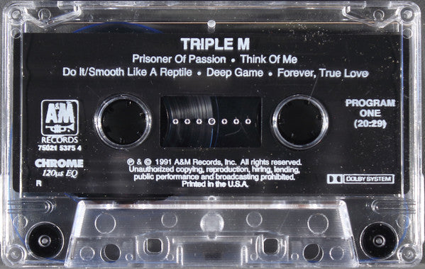 Triple M "Triple M" (Promo)-Cassette Tape-UnDigable Digs