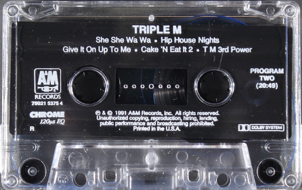 Triple M "Triple M" (Promo)-Cassette Tape-UnDigable Digs