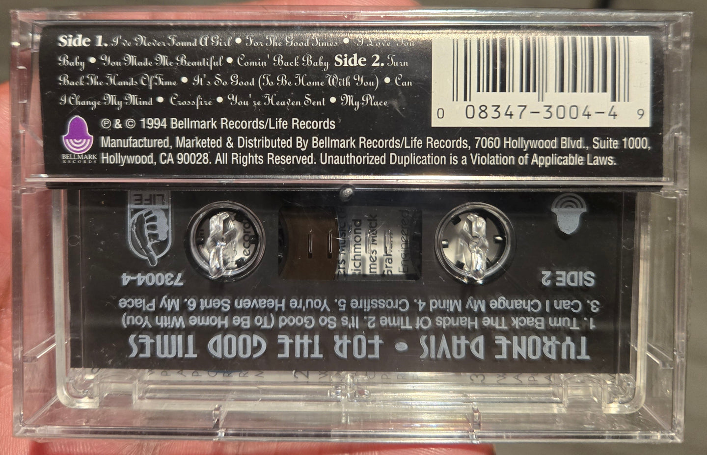 Tyrone Davis "For The Good Times"-Cassette Tapes-UnDigable Digs