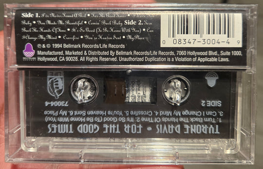 Tyrone Davis "For The Good Times"-Cassette Tapes-UnDigable Digs