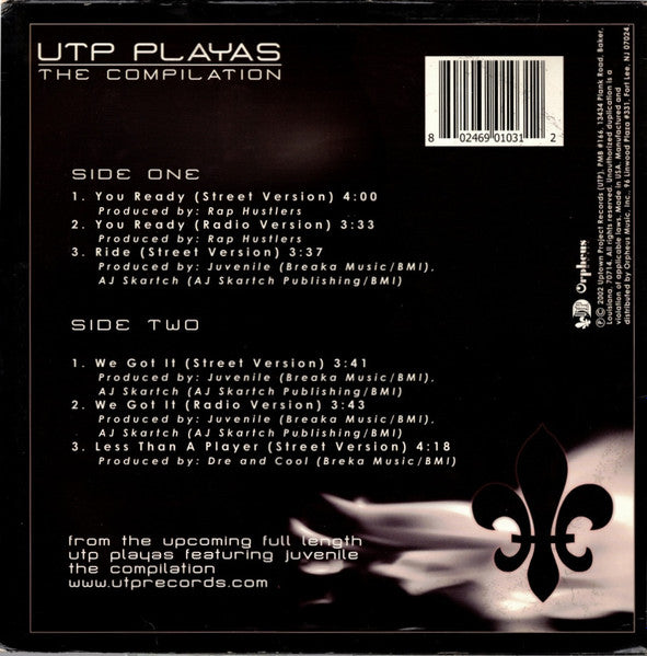 UTP Playas "The Compilation" (12" Single)-Vinyl Records-UnDigable Digs