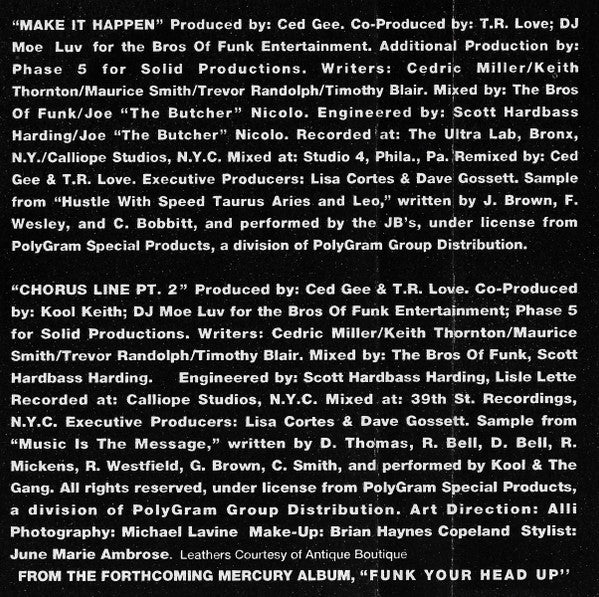 Ultramagnetic MC's "Make It Happen / Chorus Line Pt. 2" (Maxi-Single)-Cassette Tapes-UnDigable Digs