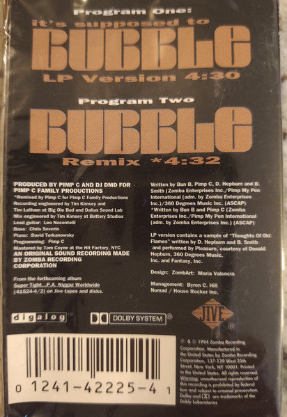 Underground Kingz (UGK) "It's Supposed To Bubble" (Single)-Cassette Tapes-UnDigable Digs