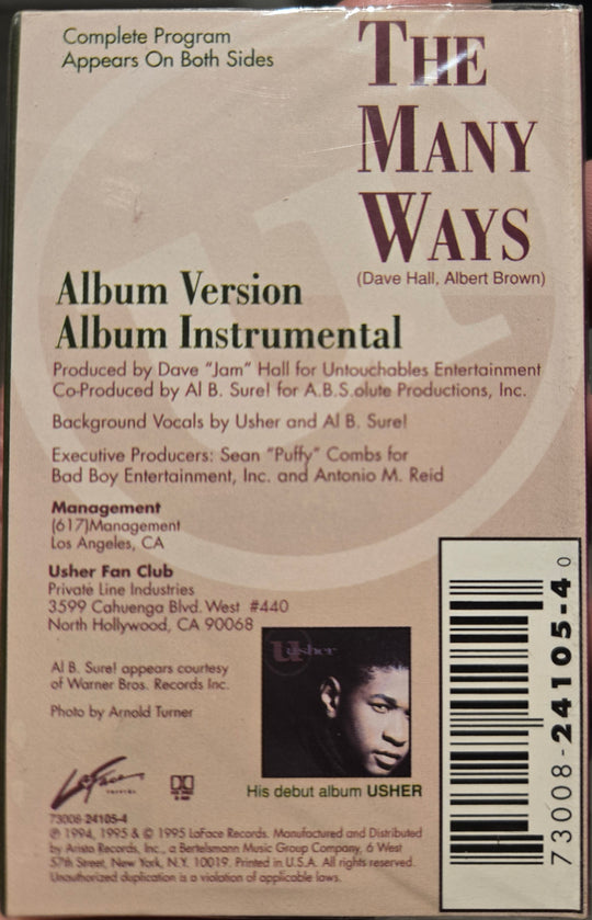 Usher "The Many Ways" (Single)-Cassette Tapes-UnDigable Digs