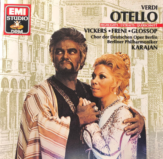 Verdi, Vickers, Freni, Glossop, Chor der Deutschen Oper Berlin, Berliner Philharmoniker, Karajan "Otello (Extraits)" (LongBox CD)-CDs-UnDigable Digs