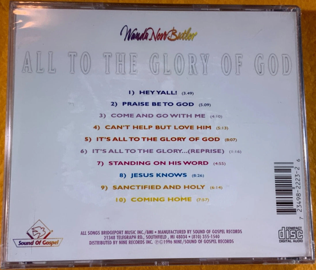 Wanda Nero Butler "All The Glory To God" (CD)-CDs-UnDigable Digs