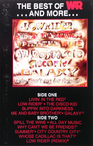 War "The Best Of War ...And More..."-Cassette Tapes-UnDigable Digs