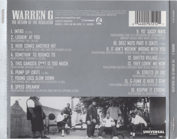 Warren G "The Return Of The Regulator" (CD)-CDs-UnDigable Digs