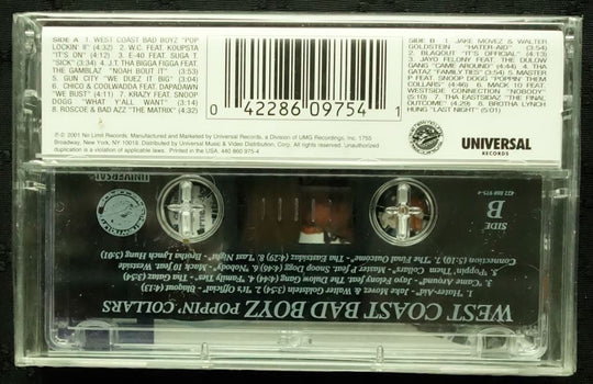 West Coast Bad Boyz 3: Poppin' Collars-Cassette Tapes-UnDigable Digs