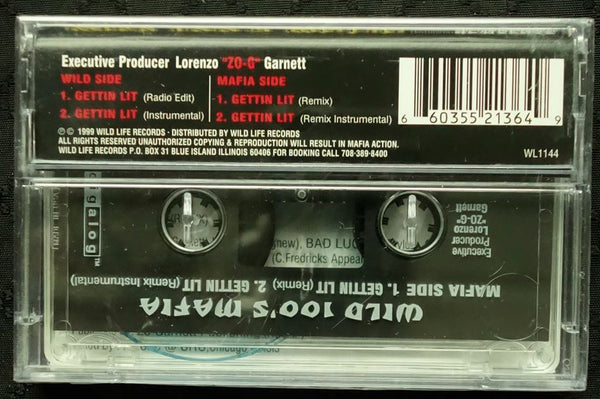 Wild 100's Mafia f; NewSense of PsychoDrama "Gettin Lit" (Single)-Cassette Tapes-UnDigable Digs