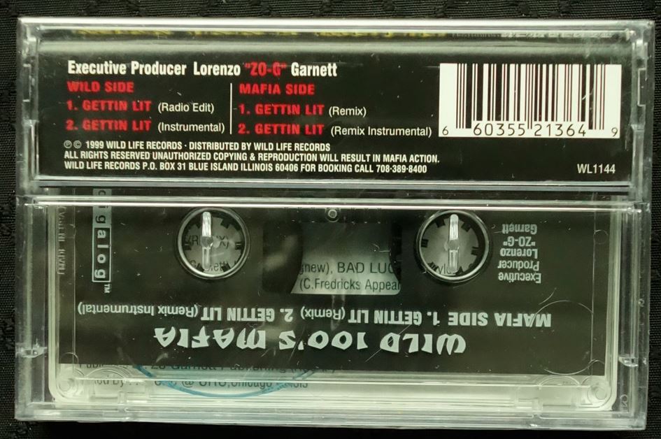 Wild 100's Mafia f; NewSense of PsychoDrama "Gettin Lit" (Single)-Cassette Tapes-UnDigable Digs
