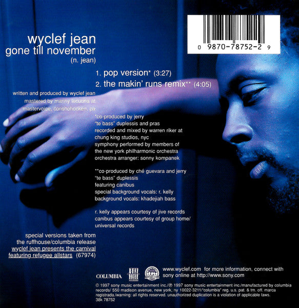 Wyclef Jean "Gone Till November" (CD Single)-CDs-UnDigable Digs