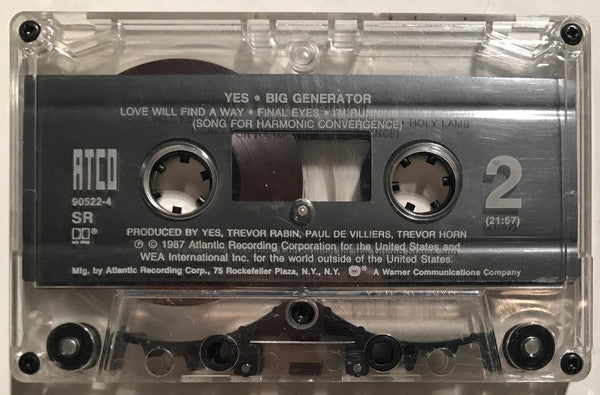 Yes "Big Generator"-Cassette Tapes-UnDigable Digs