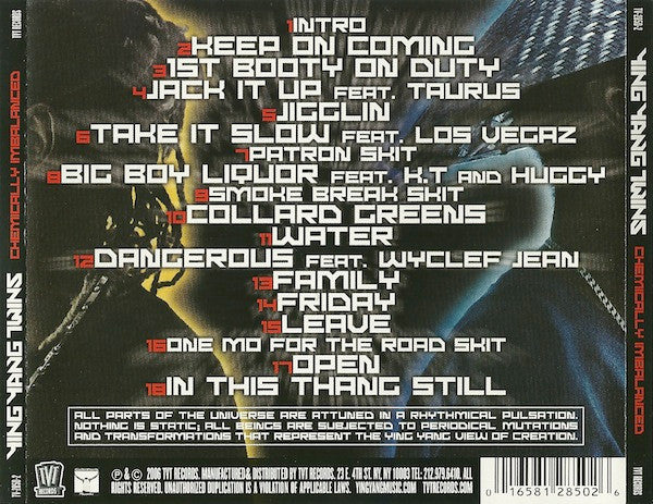 Ying Yang Twins "Chemically Imbalanced" (CD)-CDs-UnDigable Digs