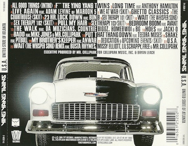 Ying Yang Twins "U.S.A. United State Of Atlanta" (CD)-CDs-UnDigable Digs