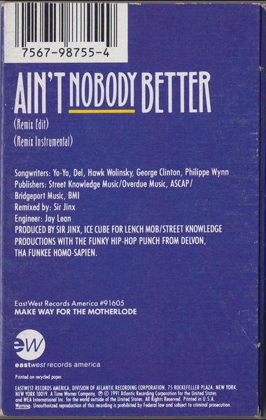 Yo-Yo "Ain't Nobody Better" (Single)-Cassette Tapes-UnDigable Digs