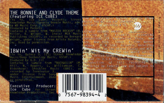 Yo Yo f; Ice Cube "The Bonnie And Clyde Theme" (Single)-Cassette Tapes-UnDigable Digs