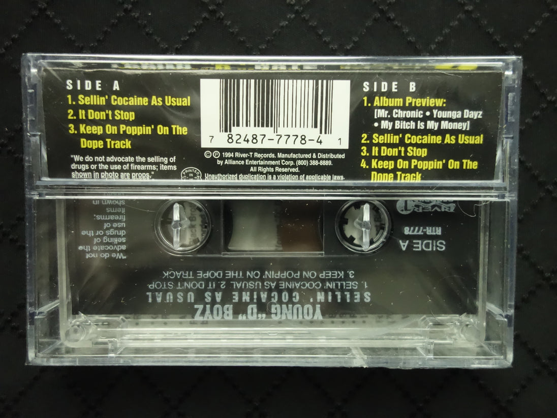 Young "D" Boyz "Sellin' Cocaine As Usual" (Maxi-Single)-Cassette Tapes-UnDigable Digs